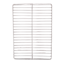 Load image into Gallery viewer, A Que-Tensils Stainless Steel Half Grill Plate for the Oklahoma Joe Rambler BBQ sitting on a white background